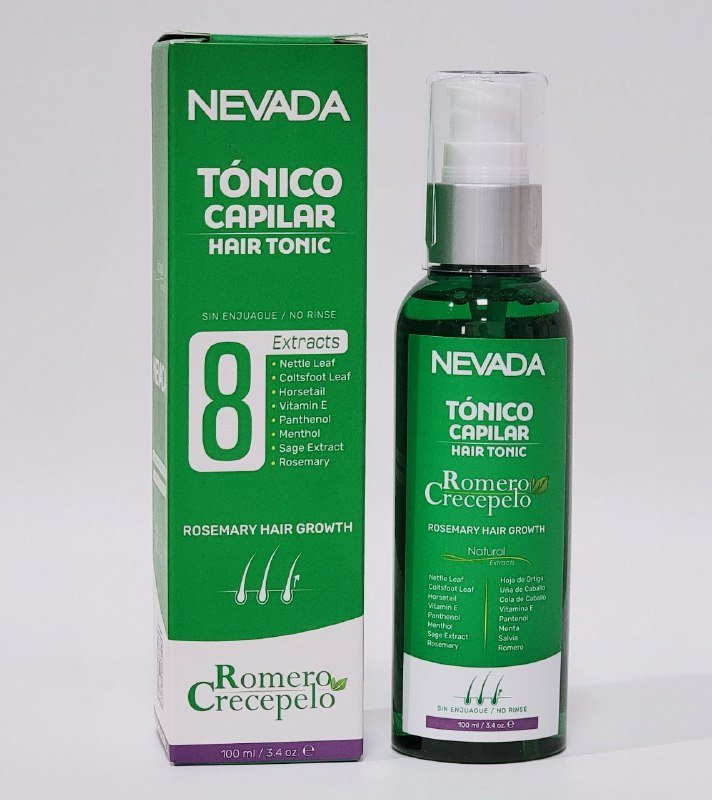 ACEITE PARA EL CABELLO, TONICO CAPILAR DE ROMERO CRECEPELO SIN ENJUAGUE, PROMUEVE EL CRECIMIENTO DEL CABELLO Y FORTALECE DESDE LA RAIZ HASTA LAS PUNTAS NEVADA 100ML