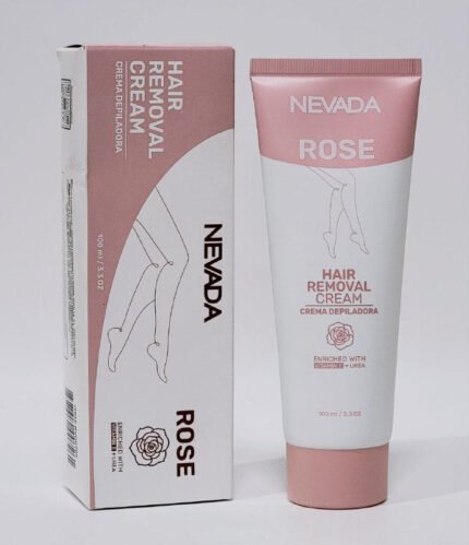 CREMA CORPORAL, CREMA DE CUERPO DEPILADPRA DE ROSA, DEPILA SIN IRRITAR NI RESECAR LA PIEL, FAVORECE LA HIDRATACION Y SUAVIDAD NEVADA 100ML