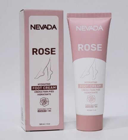 CREMA CORPORAL, CREMA DE CUERPO PARA PIES DE ROSA, CALMA, HIDRATA Y REPARA LA PIEL DE LOS PIES, SENSACION NO GRASOSA 120ML