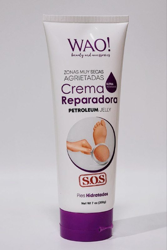 CREMA CORPORAL, CREMA DE CUERPO REPARADORA PARA PIES SECOS, ZONAS MUY SECAS Y AGRIETADAS, VASELINA CREMOSA QUE HIDRATA SUAVIZA Y CALMA LA PIEL SECA CON VITAMINA E WAO BEAUTY 200G