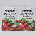 CREMA CORPORAL, GELATINA DE CRISTAL PARA PEDICURA PEDICURE AROMA FRESA HIDRATANTE, RELAJANTE Y LIMPIADOR, DEJA LA PIEL LIMPIA, TERSA Y SUAVE AUYU CRYSTAL JELLY 50GX2