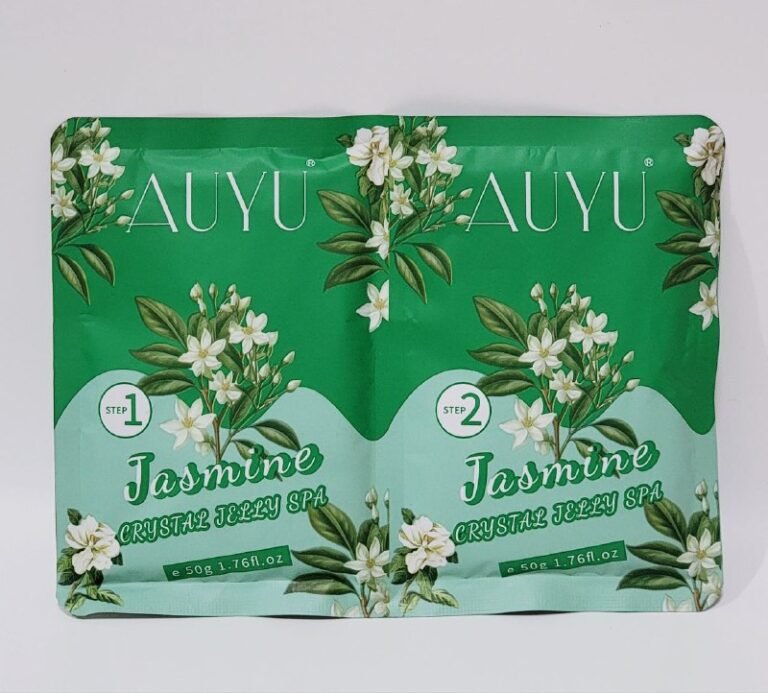 CREMA CORPORAL, GELATINA DE CRISTAL PARA PEDICURA PEDICURE JAZMIN HIDRATANTE, RELAJANTE Y LIMPIADOR, DEJA LA PIEL LIMPIA, TERSA Y SUAVE AUYU CRYSTAL JELLY 50GX2