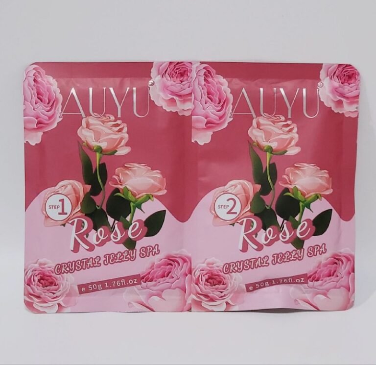 CREMA CORPORAL, GELATINA DE CRISTAL PARA PEDICURA PEDICURE ROSA HIDRATANTE, RELAJANTE Y LIMPIADOR, DEJA LA PIEL LIMPIA, TERSA Y SUAVE AUYU CRYSTAL JELLY 50GX2