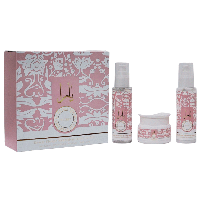 CREMA FACIAL EN SET DE CUIDADO FACIAL, HIDRATACION TRIPLE EN UNO FLOR DEL DESIERTO ANTIARRUGAS Y BLANQUEADOR, TONICO 100ML, LECHE ESENCIAL 100ML, CREMA FACIAL 50G HGZRLY