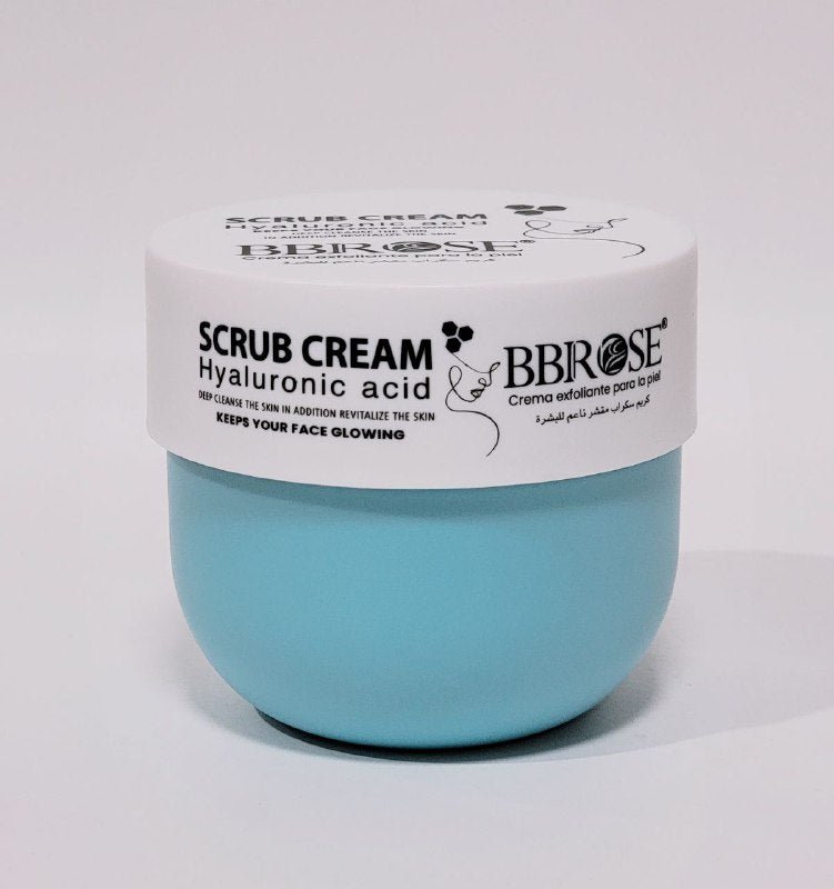 CREMA FACIAL EXFOLIANTE DE ACIDO HIALURONICO, MANTIENE EL ROSTRO RADIANTE, LIMPIA PROFUNDAMENTE LA PIEL E HIDRATA BBROSE 300ML