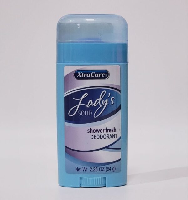 DESODORANTE EN BARRA PARA MUJERES SOLIDO ANTITRANSPIRANTE, REDUCE LA HUMEDAD Y TRANSPIRACION EN LAS AXILAS, PROTECCION DURADERA FRAGANCIA SHOWER FRESH XTRACARE 64G