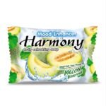 JABON CORPORAL EN BARRA REFRESCANTE AFRUTADO CON EXTRACTO DE ALOE VERA, HUMECTA Y MANTIENE LA HIDRATACION AROMA A MELON HARMONY