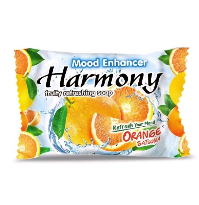 JABON CORPORAL EN BARRA REFRESCANTE AFRUTADO CON EXTRACTO DE ALOE VERA, HUMECTA Y MANTIENE LA HIDRATACION AROMA A NARANJA HARMONY