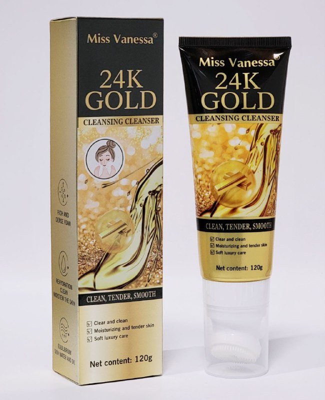LIMPIADOR FACIAL DE ORO 24K CON ESENCIA DE ARROZ, HIDRATA Y SUAVIZA LA PIEL, REPONE LA HUMEDAD Y NUTRIENTES, ELIMINA EXCESO DE GRASA DEJANDO LA PIEL SAUVE Y ELASTICA MISS...