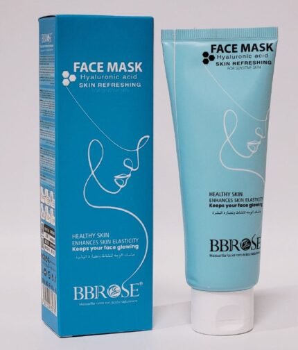 MASCARILLA FACIAL CON ACIDO HIALURONICO, PARA TODO TIPO DE PIEL, HIDRATA PROFUNDAMENTE Y REAFIRMA DE FORMA NATURAL LA PIEL CON COLAGENO BBROSE FACE MASK 120ML