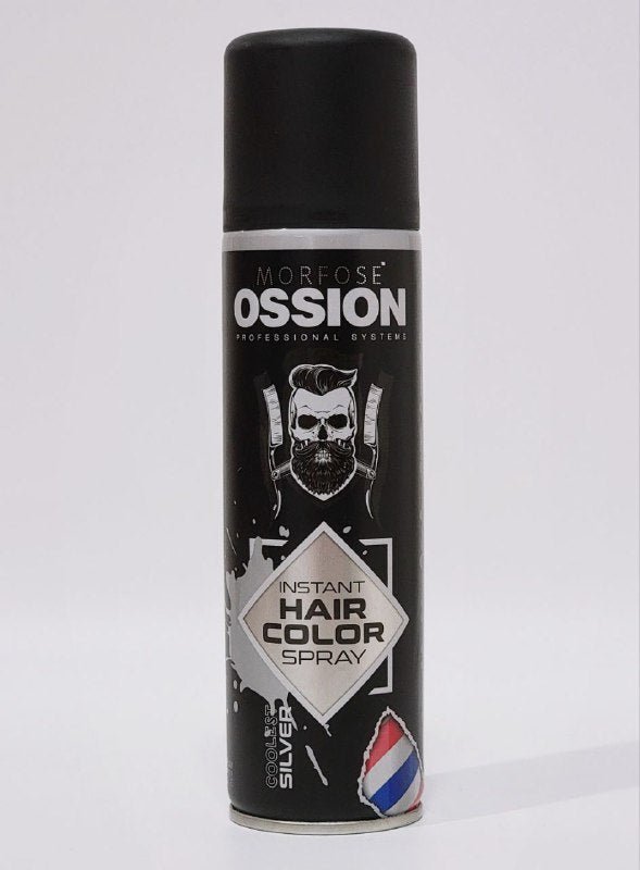 TINTE PARA EL CABELLO EN SPRAY, COLORES LOCOS PARA DISEÑOS EN EL CABELLO, SE REMUEVE FACILMENTE CON UN LAVADO CON SHAMPOO, COLOR PLATINADO MORFOSE OSSION 150ML