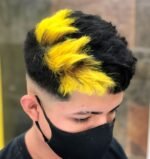 TINTE PARA EL CABELLO EN SPRAY, COLORES LOCOS PARA DISEÑOS EN EL CABELLO, SE REMUEVE FACILMENTE CON UN LAVADO CON SHAMPOO, COLOR AMARILLO MORFOSE OSSION 150ML