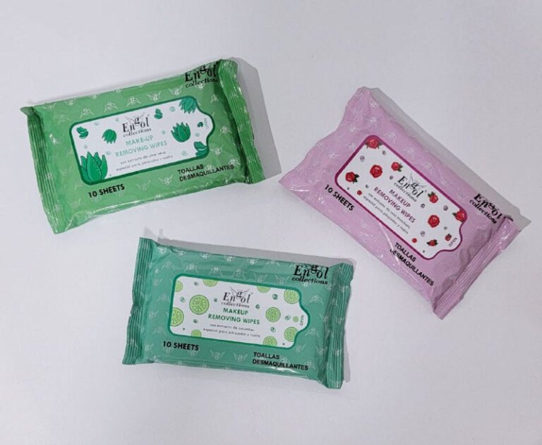 TOALLITAS DESMQUILLANTES ESPECIAL PARA PARPADOS Y ROSTRO, EXTRACTO DE ROSA, ALOE VERA Y PEPINO ENGOL COLLECTIONS 10UND