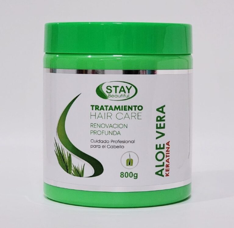 TRATAMIENTO CAPILAR DE ALOE VERA Y KERATINA, RENOVACION PROFUNDA, ACONDICIONADOR ALOE VERA Y KERATINA QUE REPARA EL CABELLO HASTA LAS PUNTAS STAY BEAUTIFUL 800G