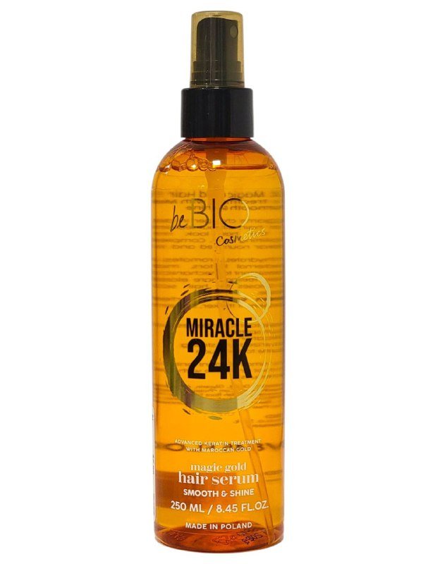 TRATAMIENTO CAPILAR EN SPRAY DE KERATINA AVANZADO CON ORO DE MARRUECOS, SUERO CAPILAR ACONDICIONA SIN DEJAR GRASA, HIDRATA Y PROTEGE EL CABELLO BE BIO 250ML