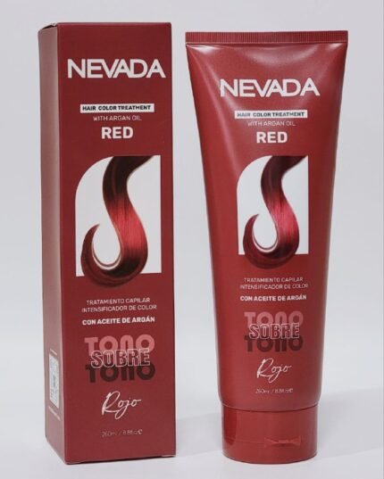 TRATAMIENTO CAPILAR INTENSIFICADOR DE COLOR CON ACEITE DE ARGAN, SOBRE TONO ROJO, CABELLOS ROJOS NATURALES O TEÑIDOS NEVADA HAIR COLOR 260ML