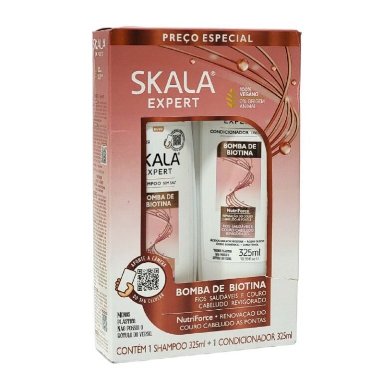 SHAMPOO PARA EL CABELLO EN SET DE BIOTINA CON ACONDICIONADOR, CABELLO SALUDABLE RENOVADO SHAMPOO 325ML, ACONDICIONADOR 325ML SKALA