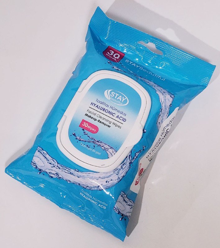 TOALLITAS HUMEDAS FACIALES DE ACIDO HIALURONICO PARA TODO TIPO DE PIEL, CARA, MANOS Y CUELLO STAY BEAUTIFUL 30UND