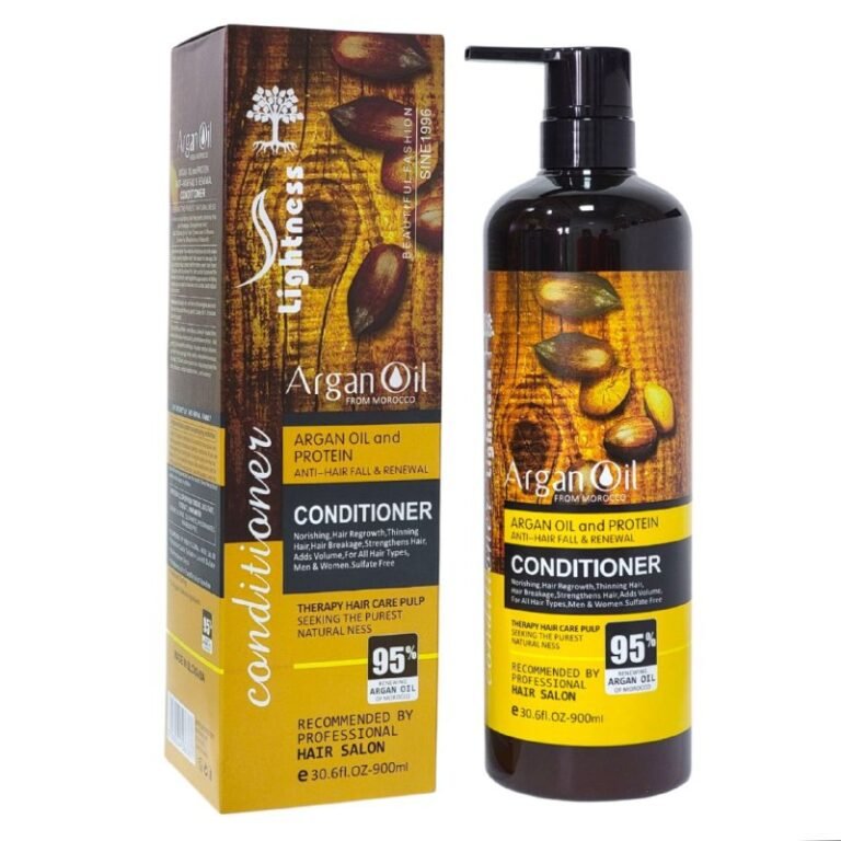 ACONDICIONADOR PARA EL CABELLO ANTICAIDA Y RENOVADOR CON ACEITE DE ARGAN 900ML, HACE QUE SE VEA INSTANTANEAMENTE MAS SALUDABLE Y FACIL DE MANEJAR, Y DEJANDOLO SUAVE Y CON BRILLO...