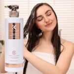 ACONDICIONADOR PARA EL CABELLO CON KERATINA Y COLAGENO QUE HIDRATA Y REPARA PROFUNDAMENTE EL CABELLO. DEJANDOLO CON MENOS FRIZZ Y CON BRILLO Y SUAVIDAD KERATINE QUEEN 750ML