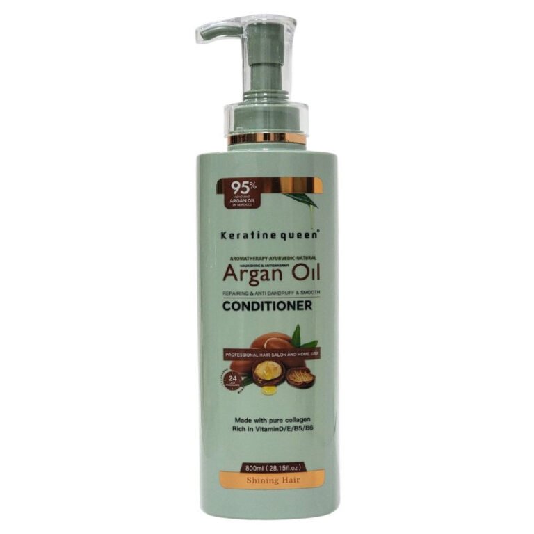 ACONDICIONADOR PARA EL CABELLO DE ACEITE DE ARGAN MARROQUI HIDRATANTE 800ML, OFRECE HIDRATACION PROFUNDA Y NUTRICION QUE MANTIENE EL PELO SUAVE Y SANO KERATINE QUEEN
