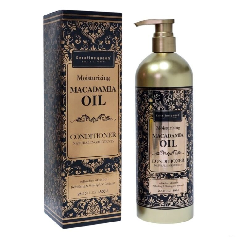 ACONDICIONADOR PARA EL CABELLO HIDRATANTE CON ACEITE DE MACADAMIA 800ML, CON INGREDIENTES NATURALES QUE REPARAN EL PELO DAÑADO, PORTANDO MENOS FRIZZ, MEJOR BRILLO Y SUAVIDAD...