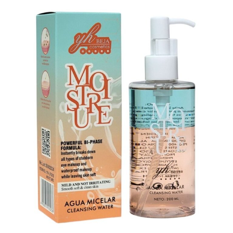AGUA MICELAR SUAVIZANTE DE LIMPIEZA PROFUNDA 200ML, SE ADAPTA PERFECTAMENTE A TU PIEL, ELIMINANDO TODO TIPO DE MAQUILLAJE RESISTENTE AL AGUA DEJANDO SUAVIDAD Y FRESCURA YH BEJA...