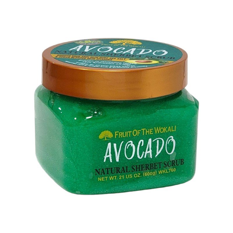 CREMA CORPORAL, CREMA DE CUERPO EXFOLIANTE DE AGUACATE Y CREMA DULCE, ELIMINA LA PIEL SECA Y OPACA, DEJA LA PIEL SUAVE, RADIANTE Y LISA E HIDRATADA FRUIT OF THE WOKALI AVOCADO 600G
