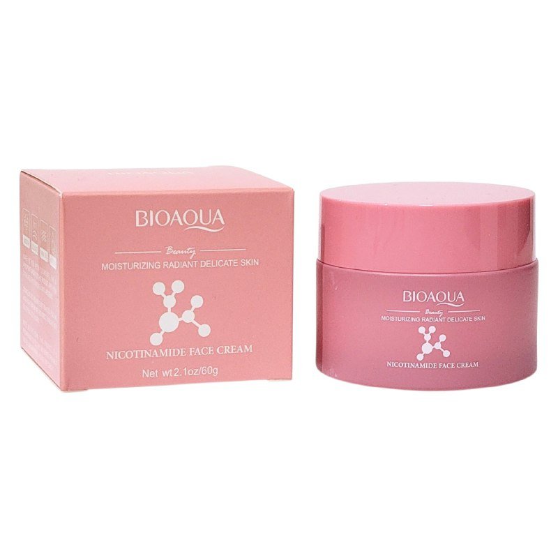 CREMA FACIAL DE NICOTINAMIDA HIDRATANTE Y SUAVIZANTE 60G, DA LUMINOSIDAD A LA PIEL DELICADA, HIDRATACION PROFUNDA Y SUAVIZANTE QUE MEJORA LA TEXTURA SECA Y ASPERA DEJANDO LA...