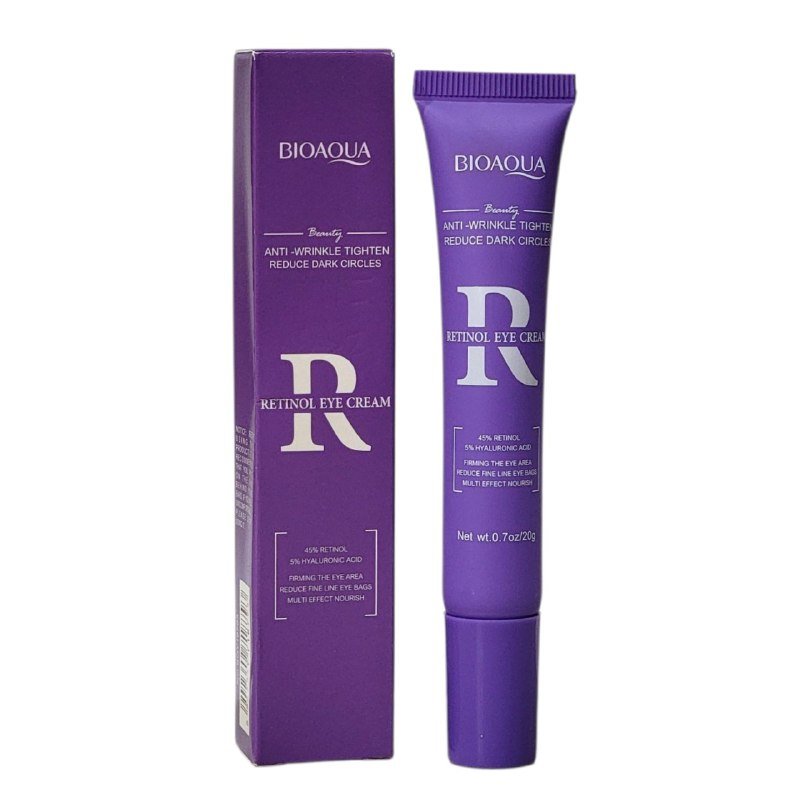 CREMA FACIAL DE RETINOL PARA EL CONTORNO DE OJOS, OFRECE HIDRATACION Y NUTRICION PROFUNDA A LA PIEL, ANTIARRUGAS, RELLENA Y DECUE LAS LINEAS FINAS Y OJERAS BIOAQUA 20G CREMA FACIAL DE RETINOL PARA EL CONTORNO DE OJOS, OFRECE HIDRATACION Y NUTRICION PROFUNDA A LA PIEL, ANTIARRUGAS, RELLENA Y DECUE LAS LINEAS FINAS Y OJERAS BIOAQUA 20G