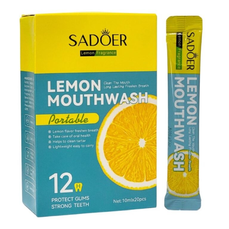 ENJUAGUE BUCAL SABOR A LIMON REFRESCANTE 10MLX20UND, PORTATIL Y EFICAZ QUE REFRESCA EL ALIMENTO DURADERAMENTE, LIMPIA PRODUNAMENTE EL SARRO Y LOS RESIDUOS DE ALIMENTOS SADOER