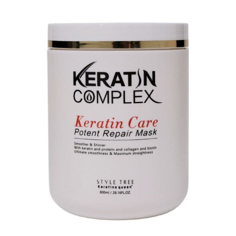 MASCARA PARA EL CABELLO CON BIONITA, COLAGENO Y KERATINA SUAVIZANTE 800ML, DISEÑADA PARA REPARAR EL CABELLO DAÑADO, DEJANDOLO HIDRATADO Y BRILLANTE KERATINE COMPLEX