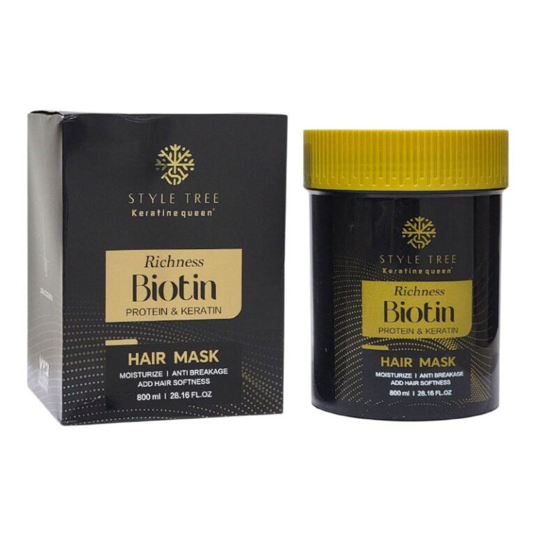MASCARA PARA EL CABELLO FORTALECEDORA CON BIOTINA Y PROTEINA 750ML, QUE HIDRATA PROFUNDAMENTE Y APORTA SUAVIDAD AL CABELLO, DEJANDOLO SUAVE Y CON MENOS FRIZZ KERATINE QUEEN