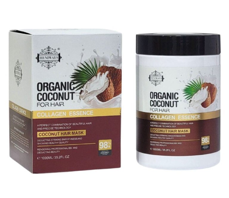 MASCARILLA PARA EL CABELLO CON ESENCIA DE COLAGENO Y COCO QUE PROPORCIONA SUAVIDAD NATURAL, NUTRITIVA Y HIDRATANTE HENIWAYS 1000ML