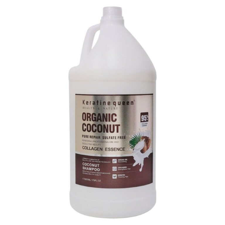 SHAMPOO PARA EL CABELLO CON ACEITE DE COCO, ARGAN Y COLAGENO SUAVIZANTES 5000ML, MEJORAN EL ASPECTO Y SU FORMA DEJANDOLO SUAVE, HIDRATADO Y MANJEABLE KERATINE QUEEN