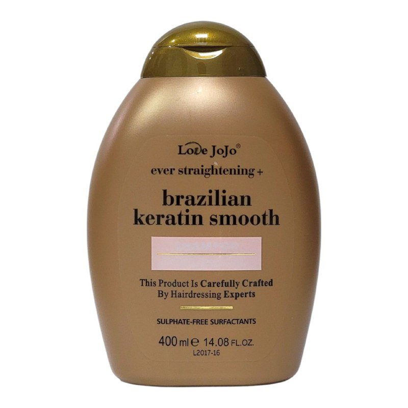 SHAMPOO PARA EL CABELLO CON ESENCIA DE KERATINA BRASILEÑA, EXTRACTOS DE PLANTAS Y NUTRIENTES QUE PROMUEVEN EL CRECIMIENTO DEL CABELLO DEJANDOLO HIDRATADO, SUAVE Y LISO LOVE JOJO...