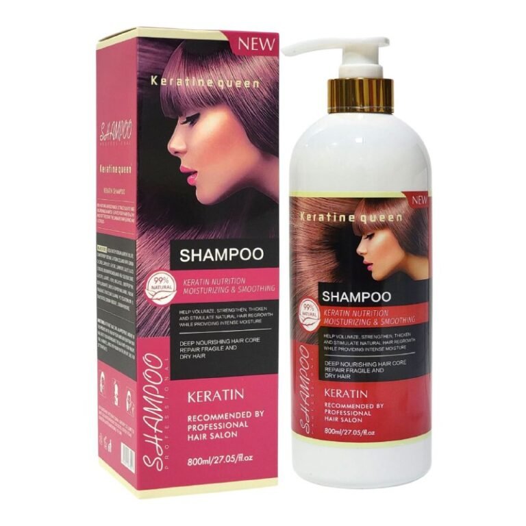 SHAMPOO PARA EL CABELLO DE KERATINA QUE NUTRE, HIDRATA SUAVIZA EL CABELLO, AYUDA A DAR VOPLUMEN, ENGROSAR Y ESTIMULAR EL CRECIMIENTO NATURAL DEL CABELLO KERATINE QUEEN 800ML