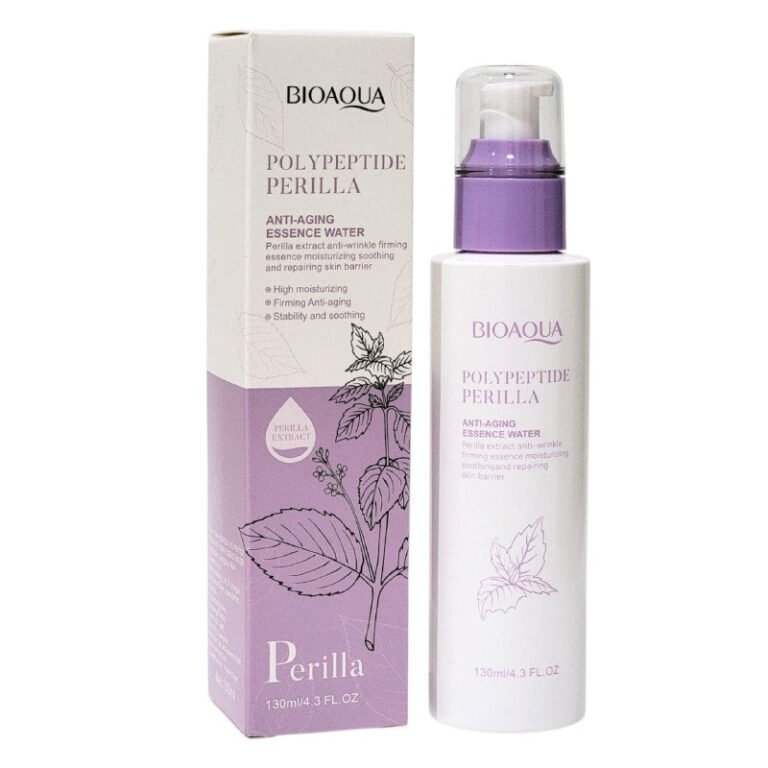 TONICO FACAL AGUA ESENCIAL ANTIENVEJECIMIENTO DE POLIPÉPTIDO PERILLA 130ML, CON TEXTURA HUMEDA, CLARA Y DE RAPIDA ABSORCION QUE REPONE LA HUMEDAD, CALMA, REPARA Y HABLANDA LA...