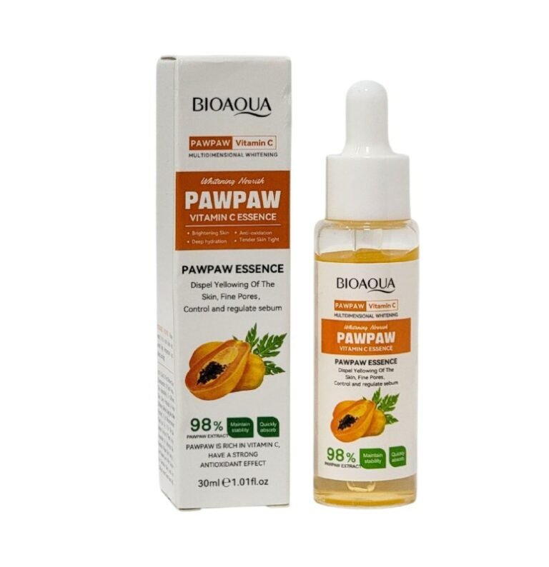TONICO FACIAL ESENCIA HIDRATANTE DE VITAMINA C Y PAPAYA 20ML, ES UNA ESENCIA HIDRATANTE Y FRESCA QUE SE ABSORBE FACILMENTE, DEJA LA PIEL ILUMIONADA, SUAVE Y JOVEN BIOAQUA
