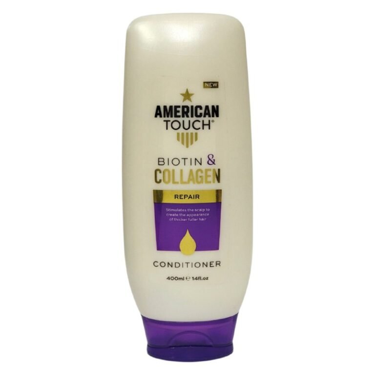 ACONDICIONADOR PARA EL CABELLO CON BIOTINA Y COLAGENO SUAVIZANTE AMERICAN TOUCH 400ML