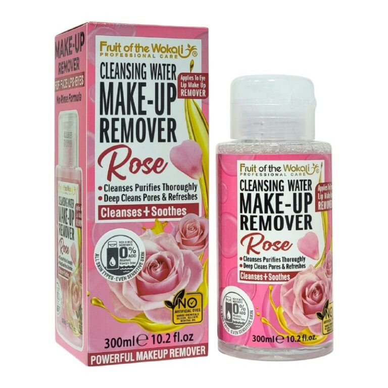 AGUA MICELAR DESMQUILLANTE DE ROSA, LIMPIA Y PURIFICA LA PIEL FRUIT OF THE WOKALI 300ML