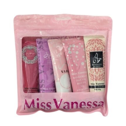 CREMA CORPORAL PARA MANOS EN SET DE 5 PIEZAS HIDRATANTE HUMECTANTE MISS VANESA 30G