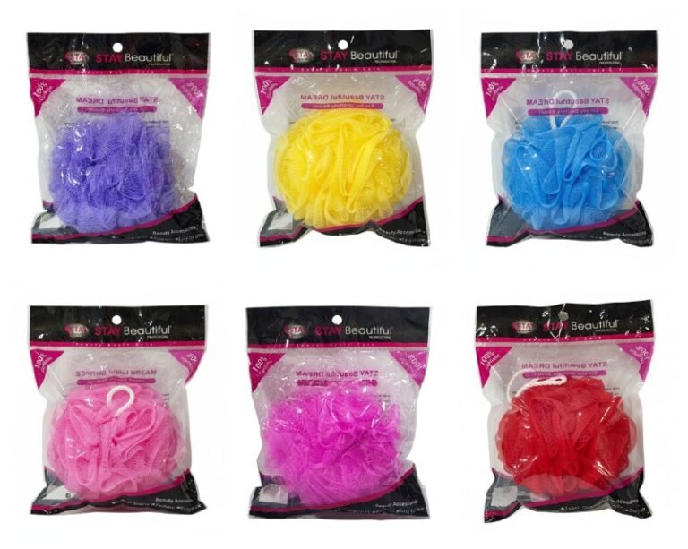 ESPONJAS PASTE PARA DUCHAR BAÑAR, EXFOLIANTES SUAVES STAY BEAUTIFUL 6 COLORES