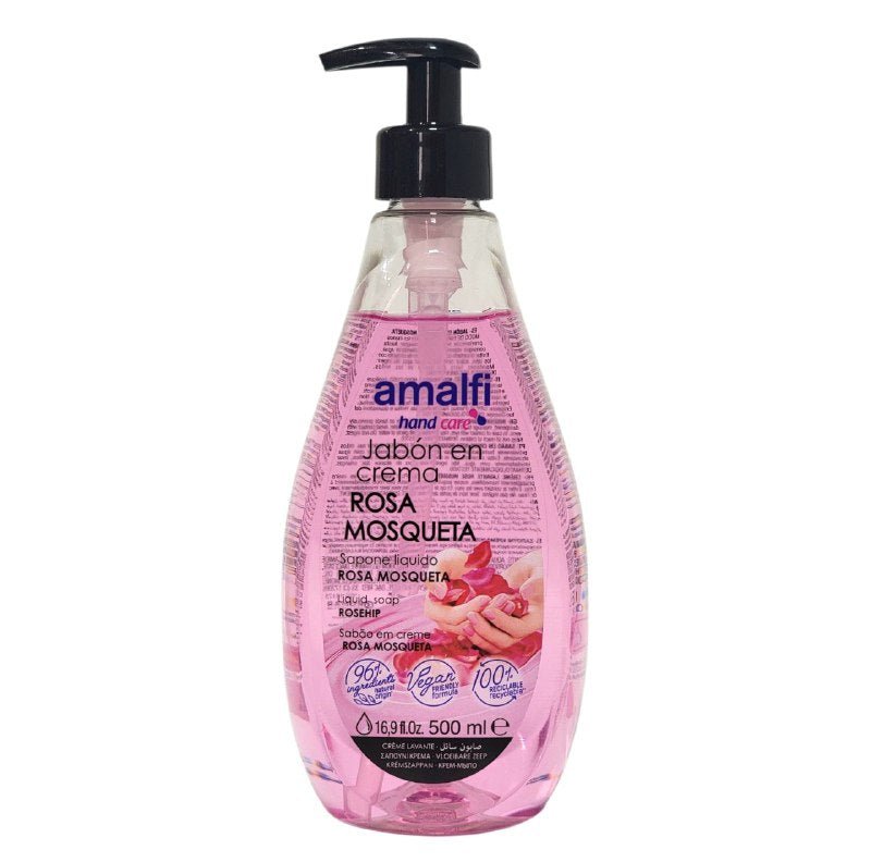 JABON DE MANOS CON AROMA A ROSA MOSQUETA SUAVIZANTE AMALFI 500ML JABON DE MANOS CON AROMA A ROSA MOSQUETA SUAVIZANTE AMALFI 500ML