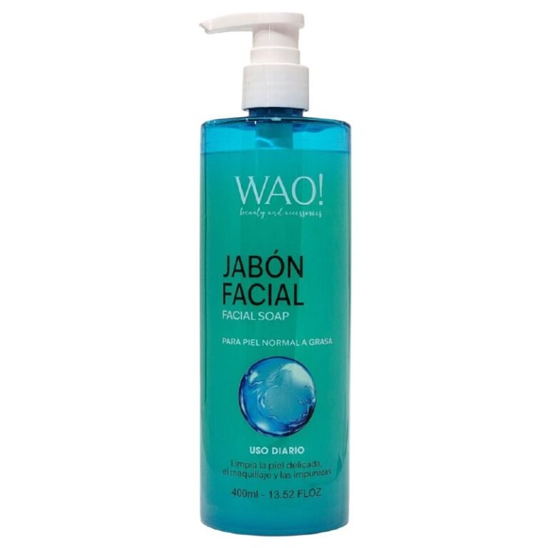 LIMPIADOR FACIAL JABON PARA LA PIEL NORMAL Y GRASA DE USO DIARIO WAO 400ML