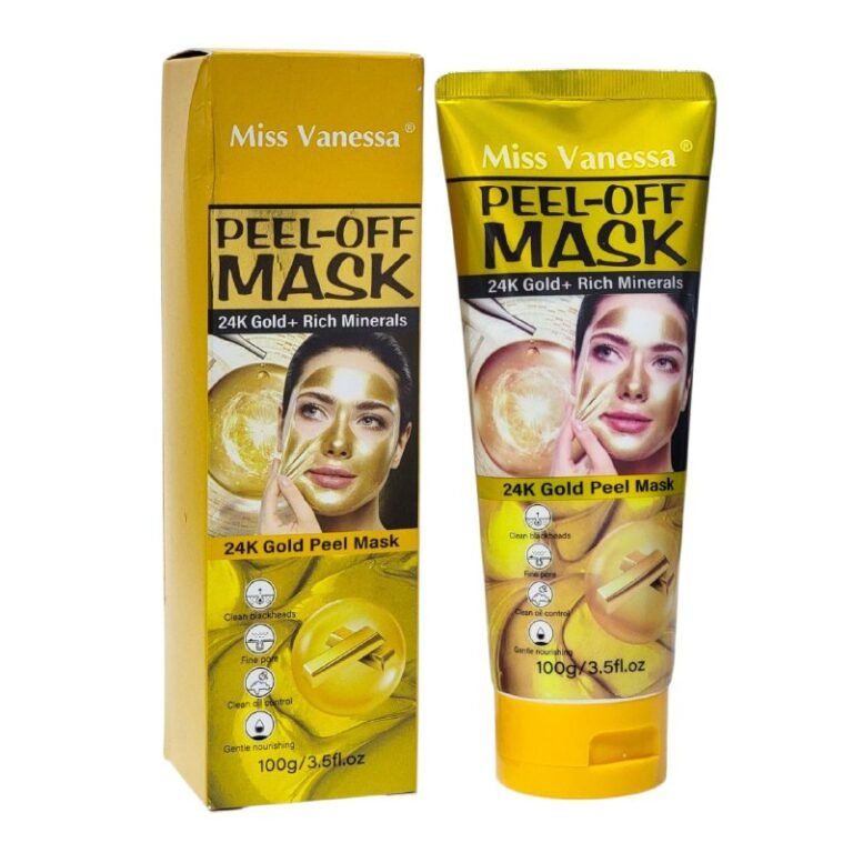 MASCARILLA FACIAL EXFOLIANTE CON ORO 24K LIMPIA LOS PUNTOS NEGROS Y LA GRASA MISS VANESSA 100G