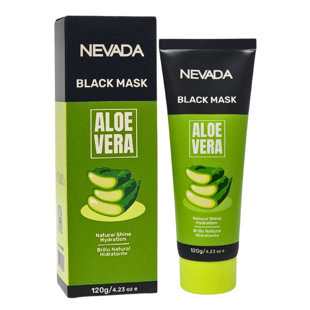 MASCARILLA FACIAL NEGRA CON ALOE VERA HIDRATANTE QUE ELIMINA PUNTOS NEGROS NEVADA 120G MASCARILLA FACIAL NEGRA CON ALOE VERA HIDRATANTE QUE ELIMINA PUNTOS NEGROS NEVADA 120G