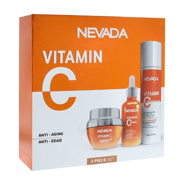 SET FACIAL DE VITAMINA C ANTIEDAD DE 3 PIEZAS HIDRATANTE REJUVENECEDORA NEVADA
