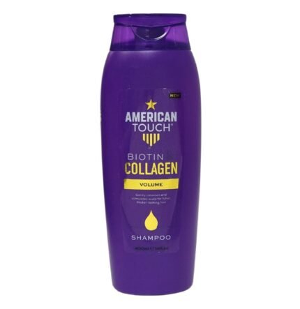 SHAMPOO PARA EL CABELLO CON BIOTINA Y COLAGENO SUAVIZANTE AMERICAN TOUCH 400ML