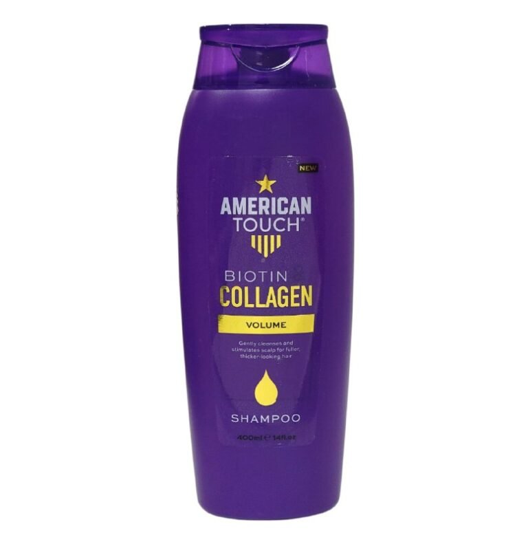 SHAMPOO PARA EL CABELLO CON BIOTINA Y COLAGENO SUAVIZANTE AMERICAN TOUCH 400ML